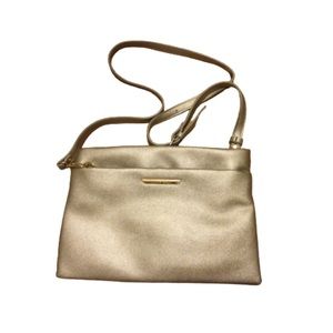 Women Vincci Accessories Shoulder Crossbody Purse Removable Clutch Silver Bag